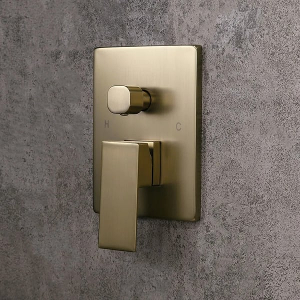 Modern 12" Wall Mounted Shower System with Handheld Shower Pressure Balance Valve