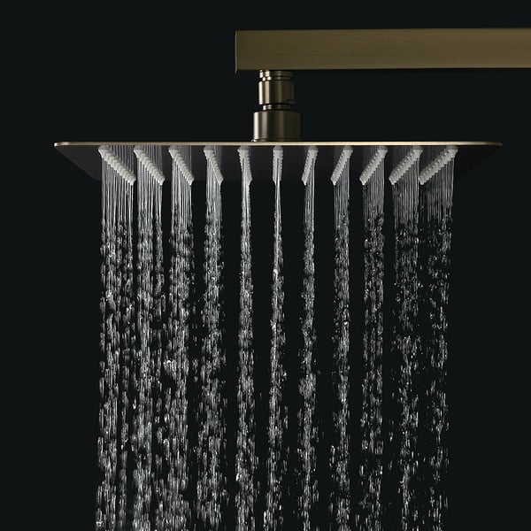 Modern 12" Wall Mounted Shower System with Handheld Shower Pressure Balance Valve