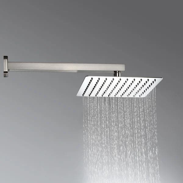 Modern 12 Inch Wall Mounted Shower System with Handheld Shower Pressure Balance Valve