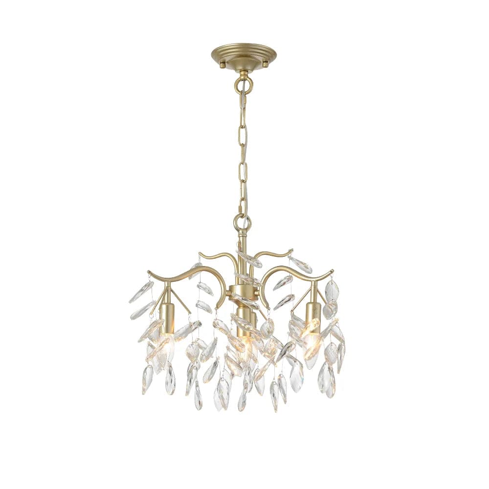 Modern 4/9-Light Crystal Tiered Chandelier in Champagne Gold#4-Light