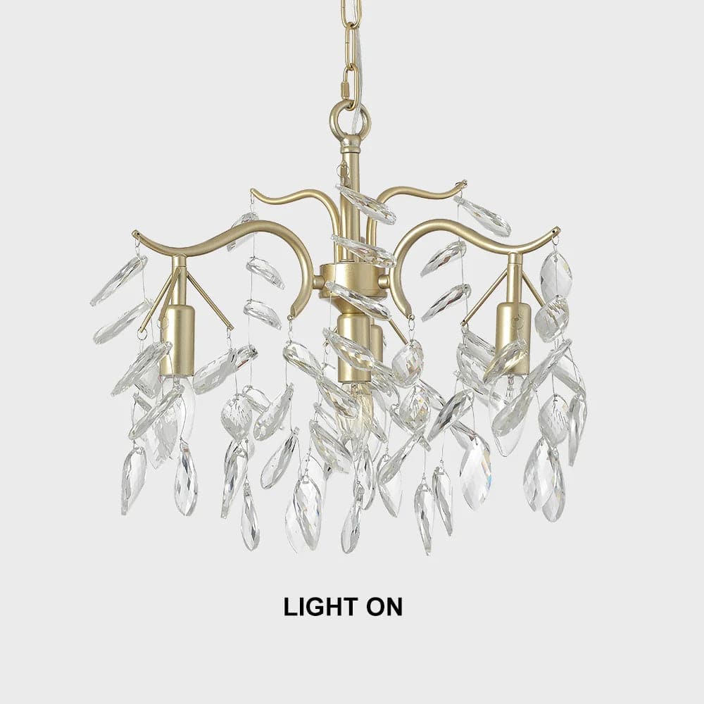 Modern 4/9-Light Crystal Tiered Chandelier in Champagne Gold#4-Light