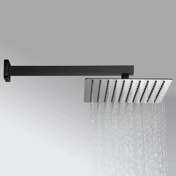 Modern 12 Inches Wall Mounted Shower System with Handheld Shower Pressure Balance Valve