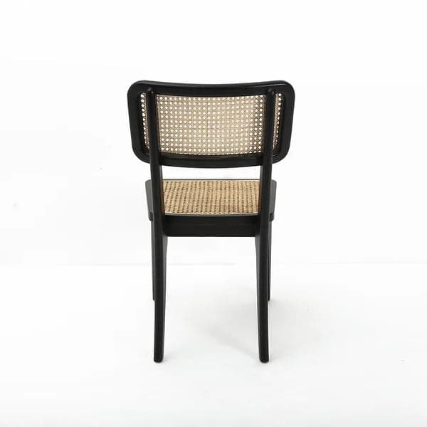 Modern Black Dining Chair Rattan Ash Dining Chair