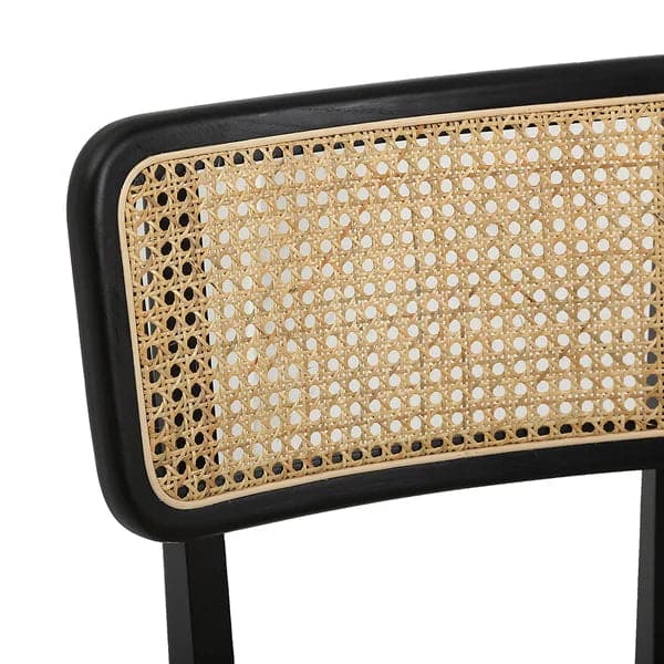 Modern Black Dining Chair Rattan Ash Dining Chair