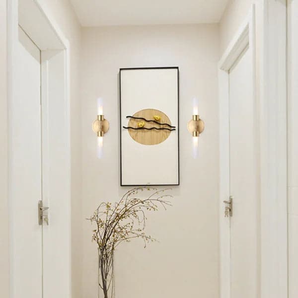 Modern Brass 2-Light Wall Sconce Bedroom Light