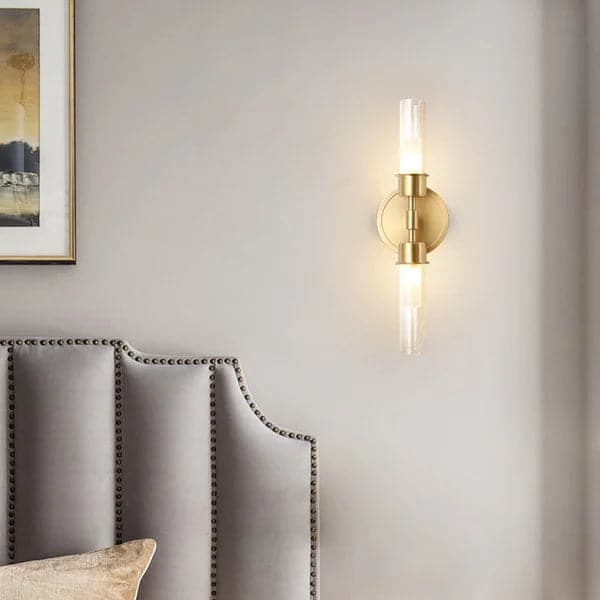 Modern Brass 2-Light Wall Sconce Bedroom Light