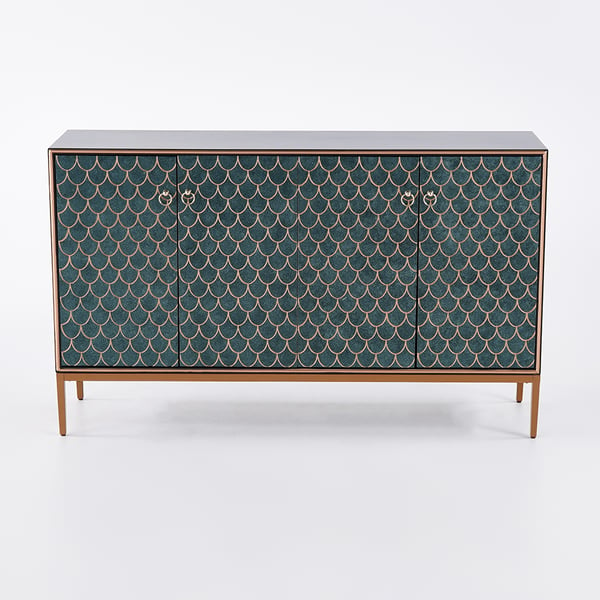 Modern Cabinet Scale Patterned Sideboard Buffet with Doors and Shelves in Large
