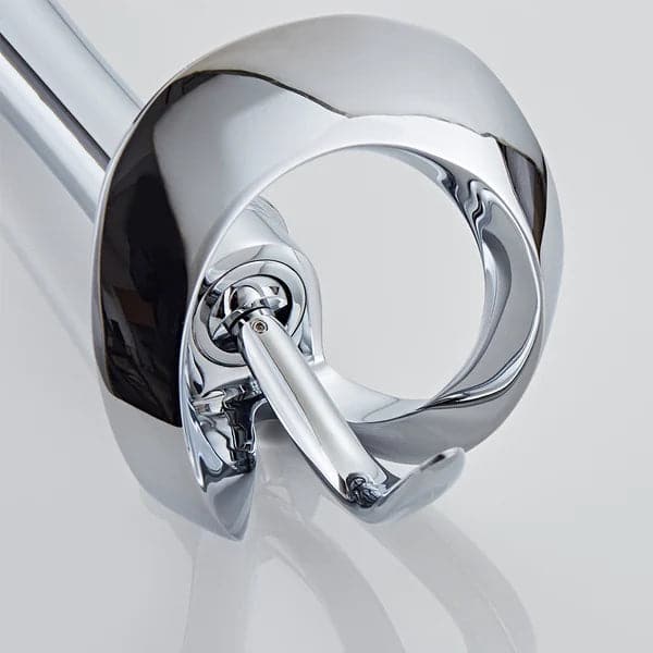 Modern Elegant Waterfall Bathroom Vessel Sink Faucet Single Handle Solid Brass in Chrome