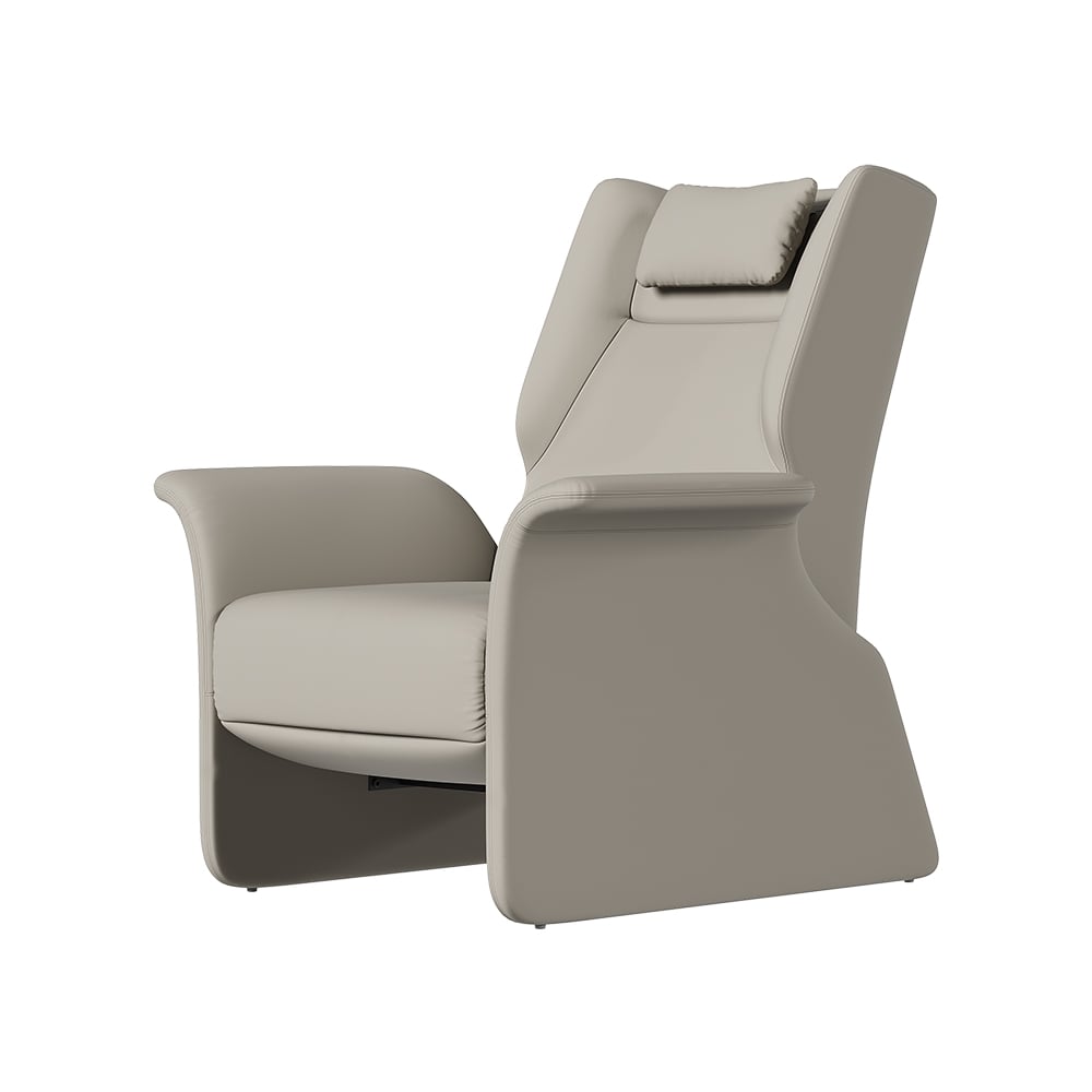 Modern Recliner Armchair with Adjustable Backrest Faux Leather Accent Chair Living Room