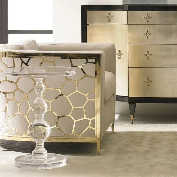 Modern Round End Table Acrylic Side Table