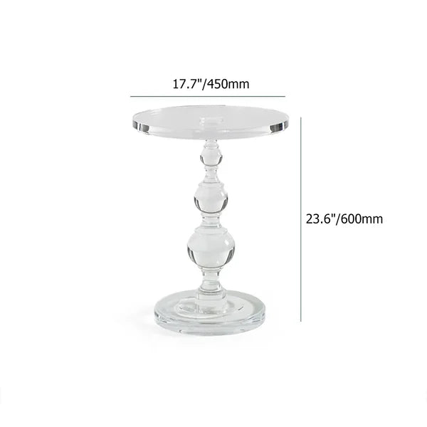 Modern Round End Table Acrylic Side Table