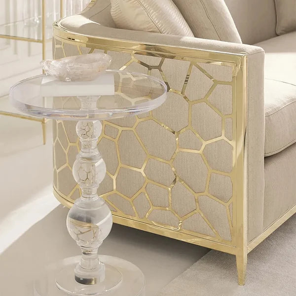 Modern Round End Table Acrylic Side Table