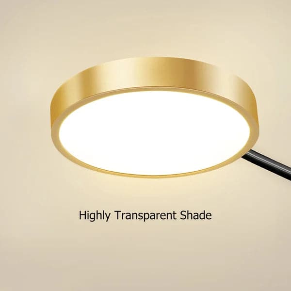 Nordic Style Semi Flush Mount Lighting Gold Ceiling 6 Light Fixture LED Ring