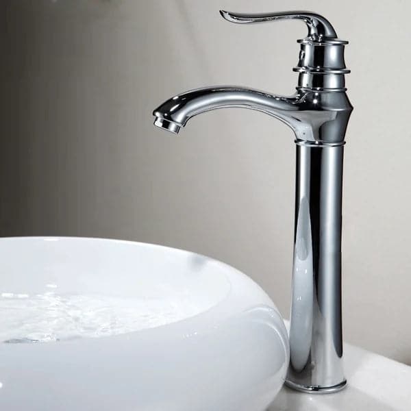 Modern Single Handle Single Hole Bathroom Vessel Sink Faucet in Polished Chrome