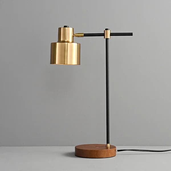 Lampe de table moderne avec chargeur sans fil USB, 1 lumière, lampe tactile de bureau en noir et or
