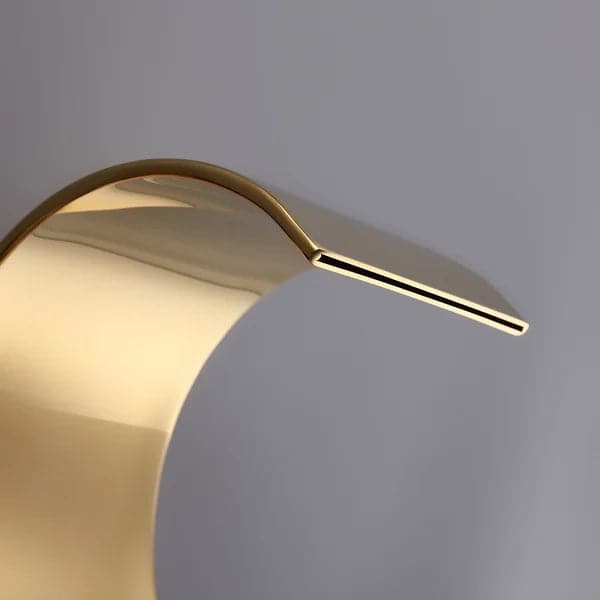 Modern Waterfall Widespread 2-Handle Bathroom Sink Faucet in Gold Solid Brass