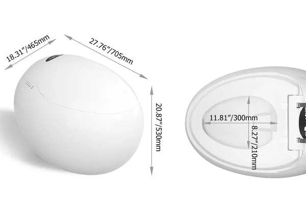 Modern White Egg-Shaped Smart Toilet with High Version