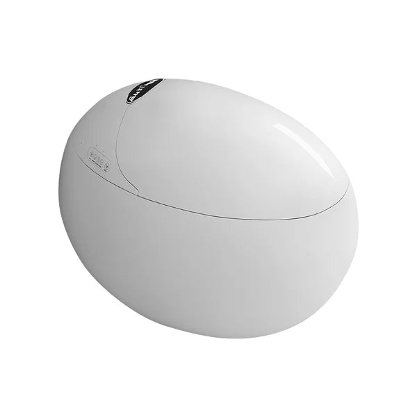 Modern White Egg-Shaped Smart Toilet with High Version