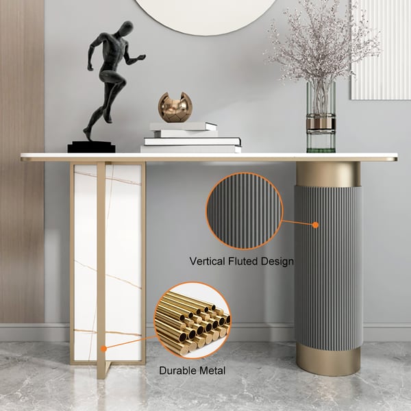 Modern white entry deals table