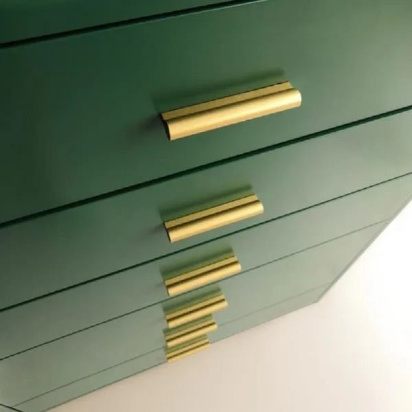 Modern Wood Dresser with 4 Drawers in Green Storage Chest for Bedroom