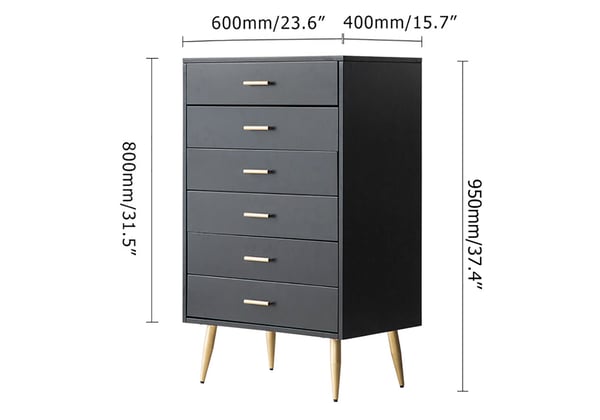 Modern Wood Dresser with 4 Drawers in White Storage Chest for Bedroom