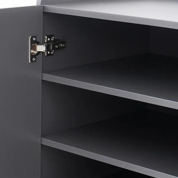 Nordic Gray Shoe Cabinet 5 Shelves Entryway Shoe Cabinet