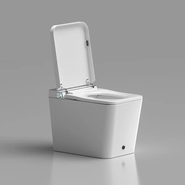One-Piece White Square Intelligent Smart Toilet with Automatic Cover and Remote Control