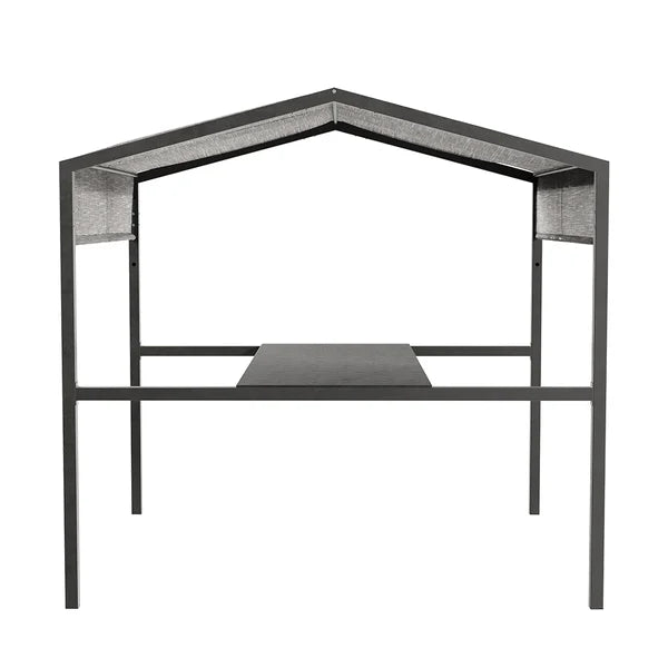 Table de salle à manger en aluminium à hauteur réglable pour patio extérieur avec auvent converti en table de bar