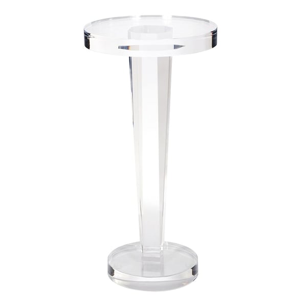 Table d'appoint ronde en acrylique, table d'appoint moderne et transparente