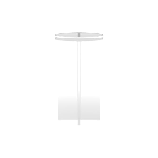 Table d'appoint ronde en acrylique transparent, table d'appoint moderne