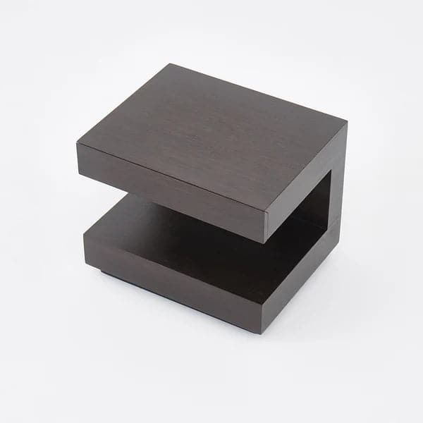 Table de chevet en bois rustique avec 1 tiroir, table d'appoint en forme de C avec lumière