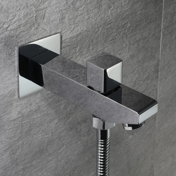Wall-Mounted 16 Inches Shower System in Polished Chrome 4 Function Thermostatic