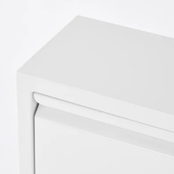 White Narrow Shoe Storage Cabinet Wall Mounted in Small