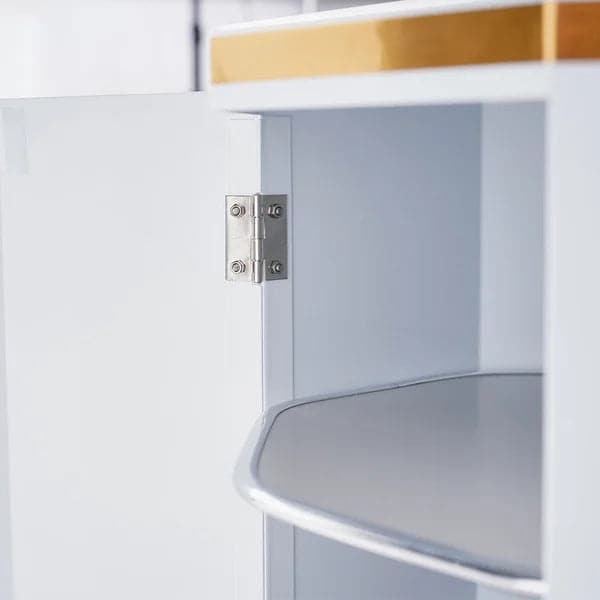 White Swivel Shoe Cabinet with Doors 2-Tier Modern Entryway Shoe Storage Cabinet Medium