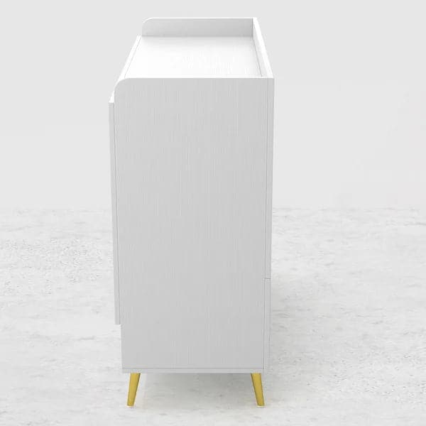 Nordic White Shoe Cabinet 10 Shelves Entryway Shoe Cabinet