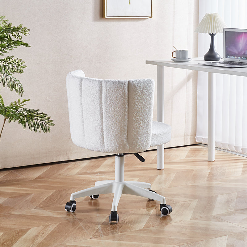 Ensemble de 1, chaise de bureau à domicile, chaise de maquillage confortable et moelleuse, chaise de bureau pivotante, coiffeuse réglable en hauteur pour chambre à coucher