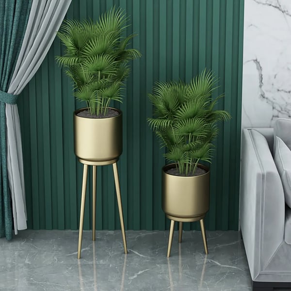 Nordic Metal Tripod Plant Stand Removable Planter Pot (Set of 2)