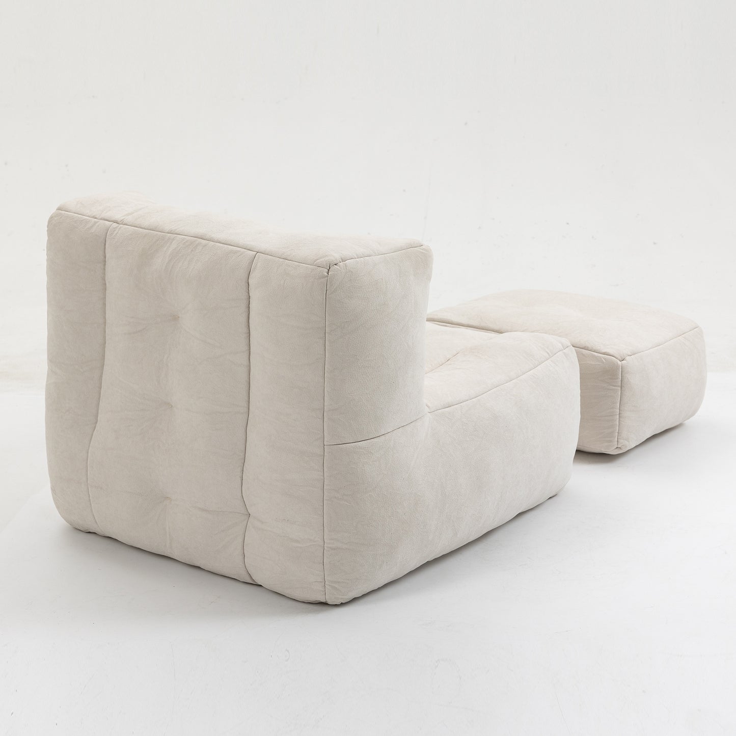 Fauteuil poire moelleux, pouf confortable pour adultes et enfants, fauteuil poire super doux avec mousse à mémoire de forme et pouf, fauteuil poire intérieur moderne pour salon, chambre à coucher, appartement