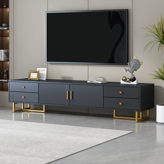 U-Can TV Stand for 65+ Inch TV, Entertainment Center TV Media Console Table, Modern TV Stand with Storage, TV Console Cabinet Furniture for Living Room