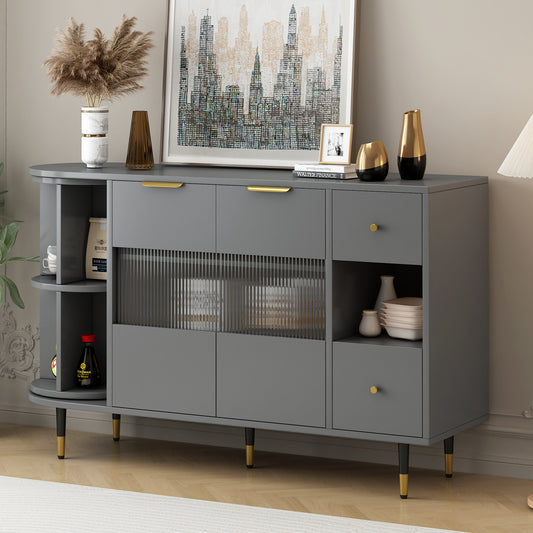 Rotating Storage Cabinet with 2 Doors and 2 Drawers - Perfect for Living Room and Study