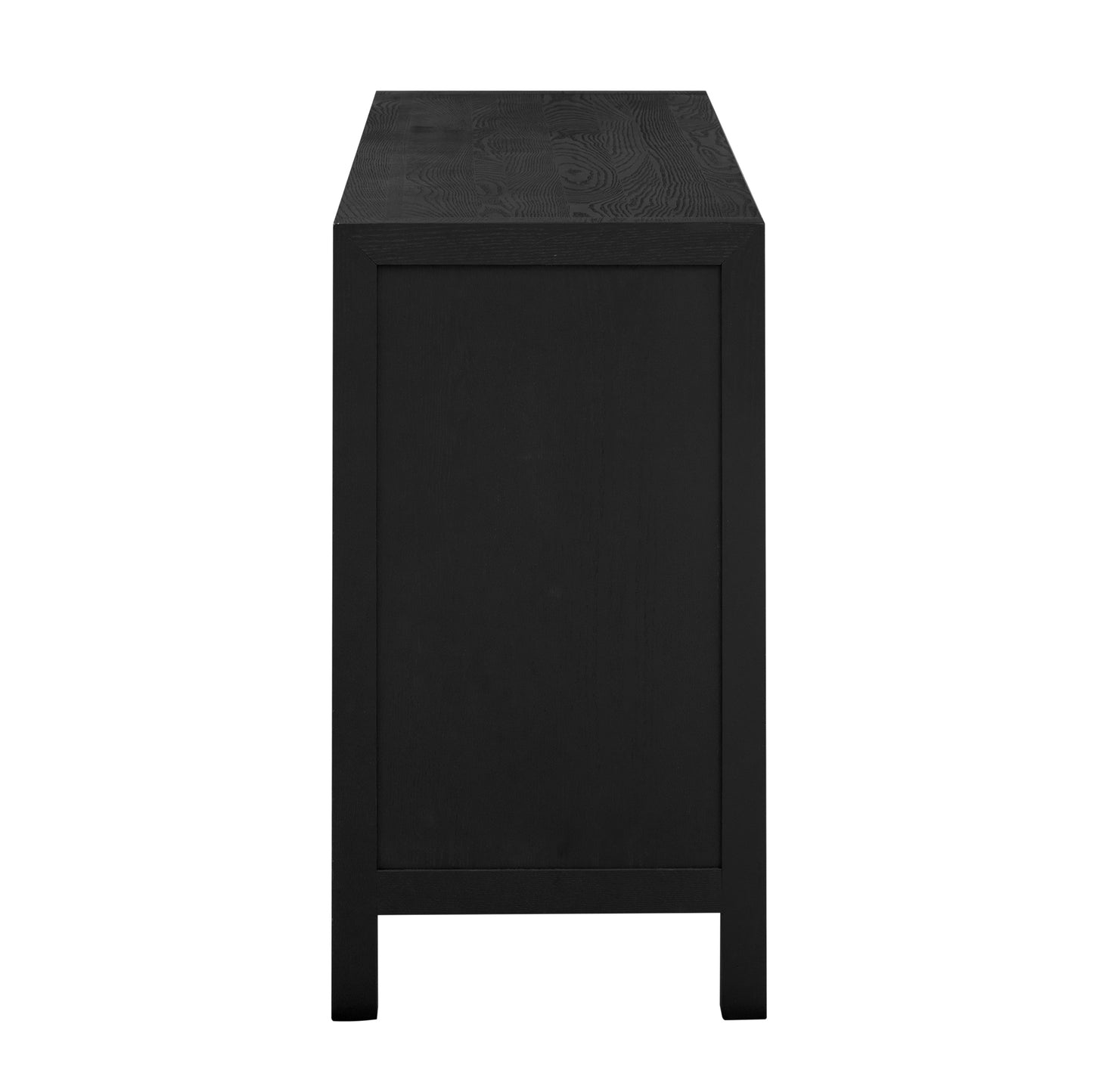 U_Style Unique Features of Ash Veneer Cabinet with Radiating Line Pattern Cabinet Doors, Suitable for Living Rooms, Corridors, and Study Rooms.