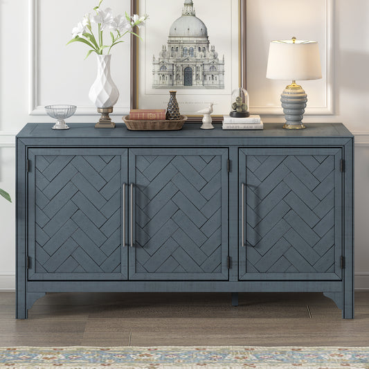 Stylish Designed Sideboard Storage Cabinet with Adjustable Shelves - Ideal for Living Rooms and Entrances