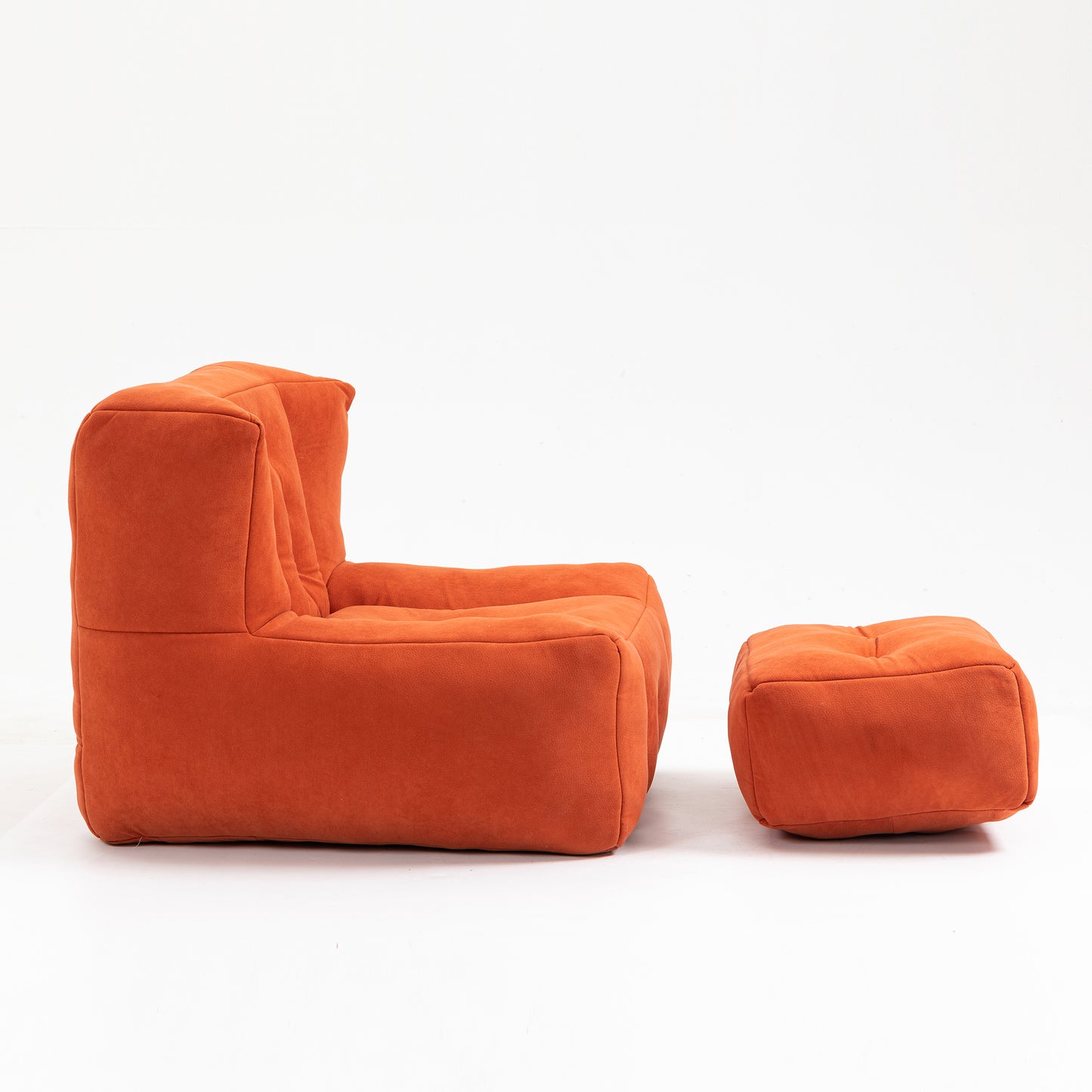 Fauteuil poire moelleux, pouf confortable pour adultes et enfants, fauteuil poire super doux avec mousse à mémoire de forme et pouf, fauteuil poire intérieur moderne pour salon, chambre à coucher, appartement