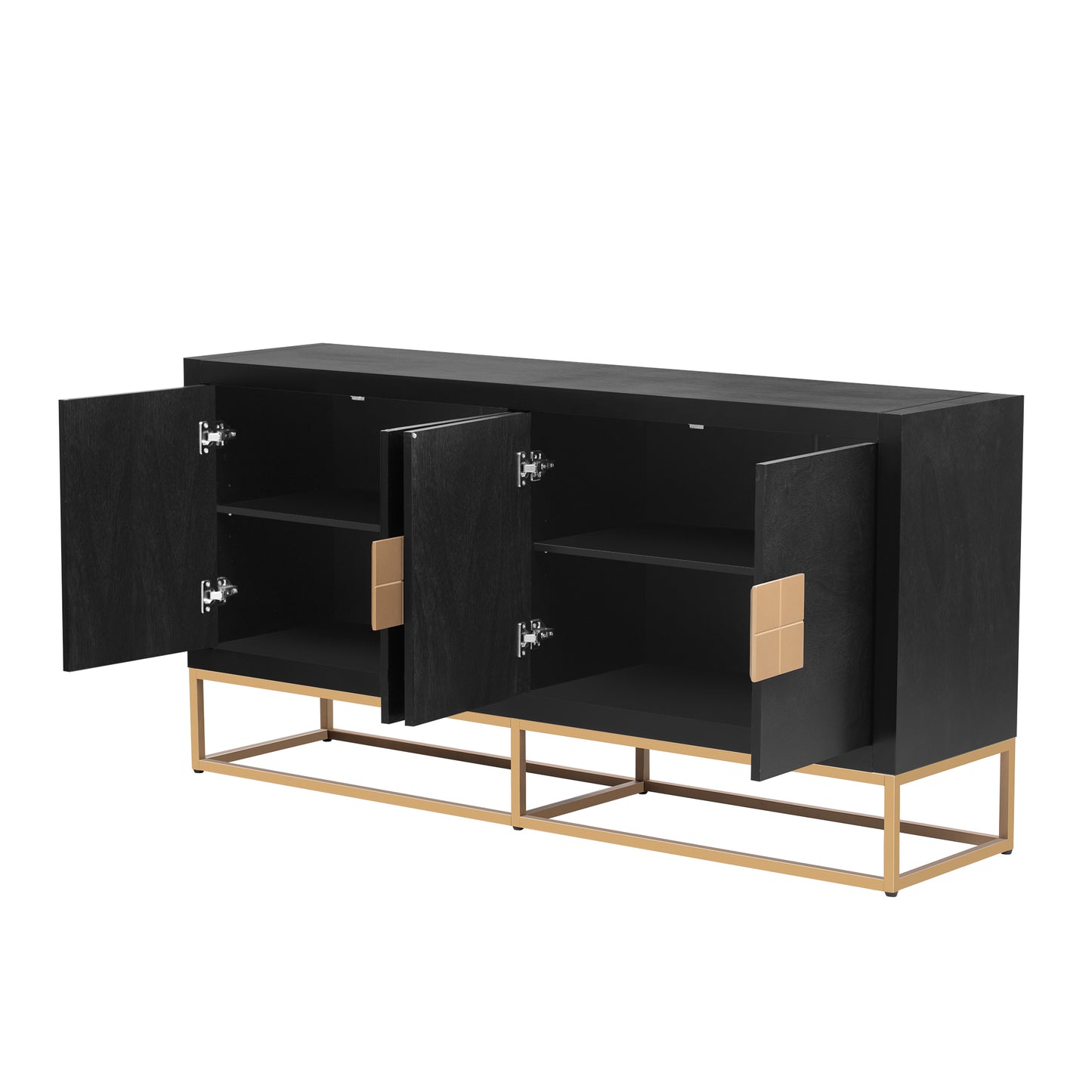 U_Style  Light Luxury Designed Cabinet with Unique Support Legs and Adjustable Shelves, Suitable for Living Rooms, Corridors, and Study Rooms.