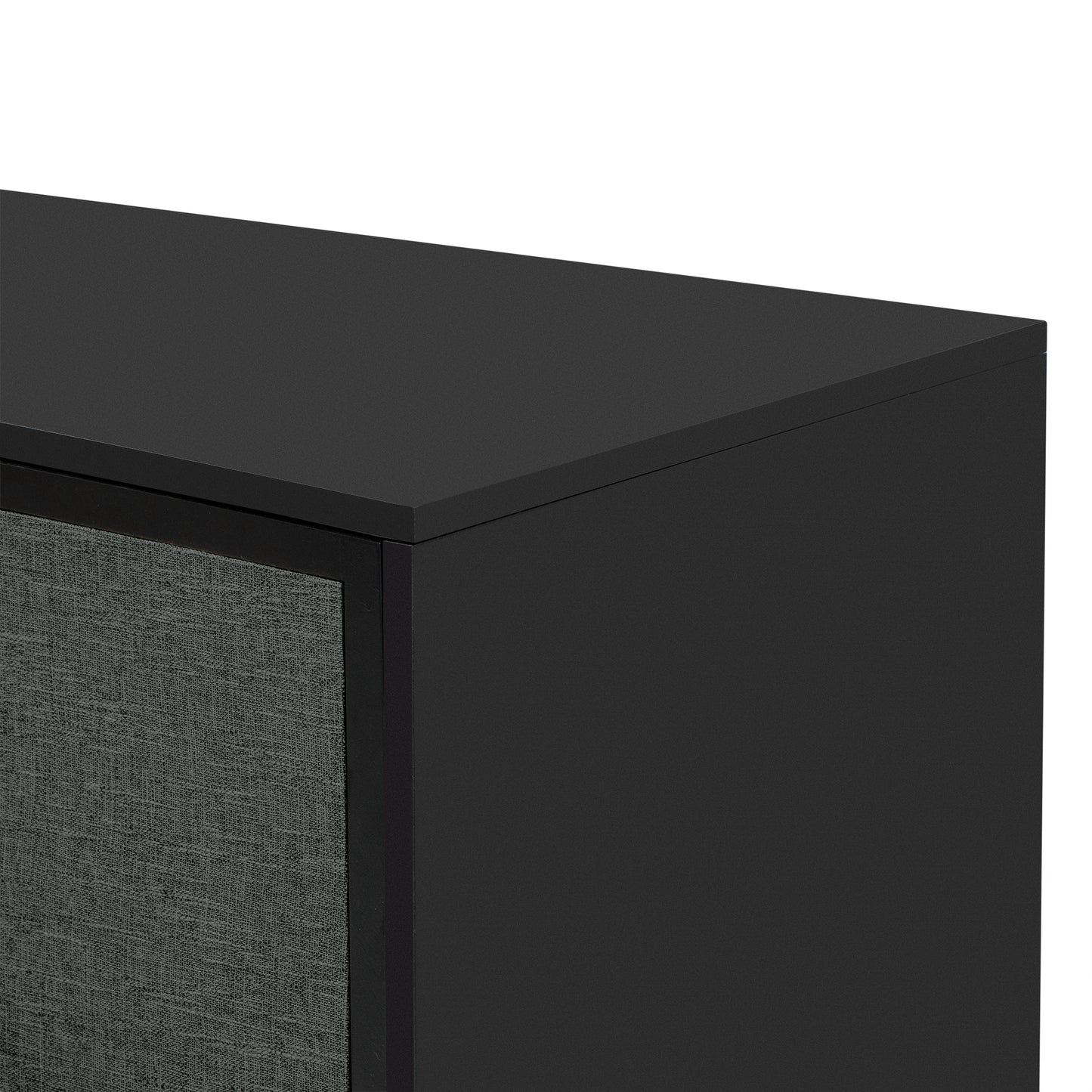 Functional Storage Cabinet with Curved Design, Three Doors, and Adjustable Shelves - Great for Corridors and Studies