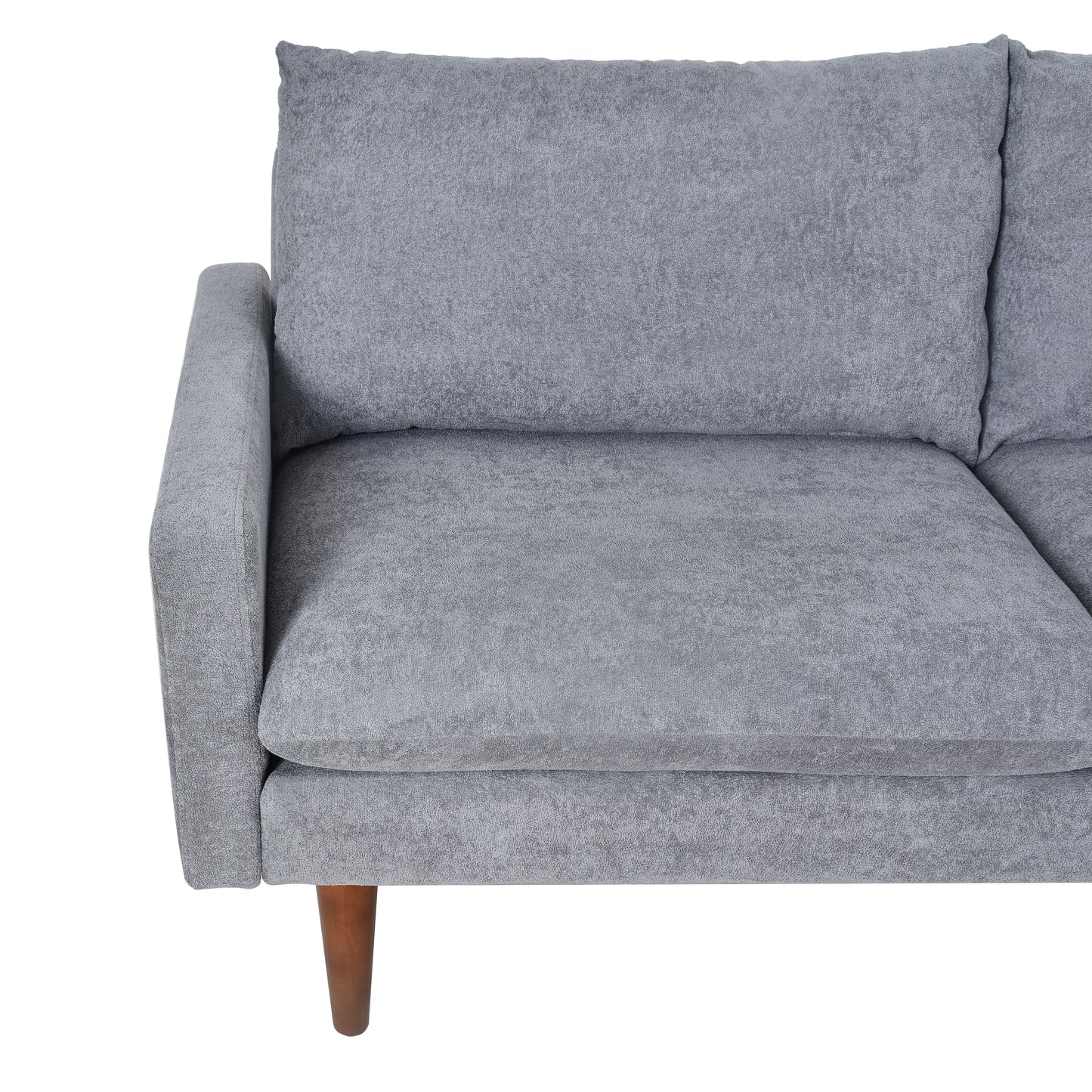 L-Shaped Sofa with Padded Cashmere: Multi-functional Design, Modern Luxury Appearance - Ideal for Living Rooms, Apartments - Easy Assembly & Maintenance,Grey