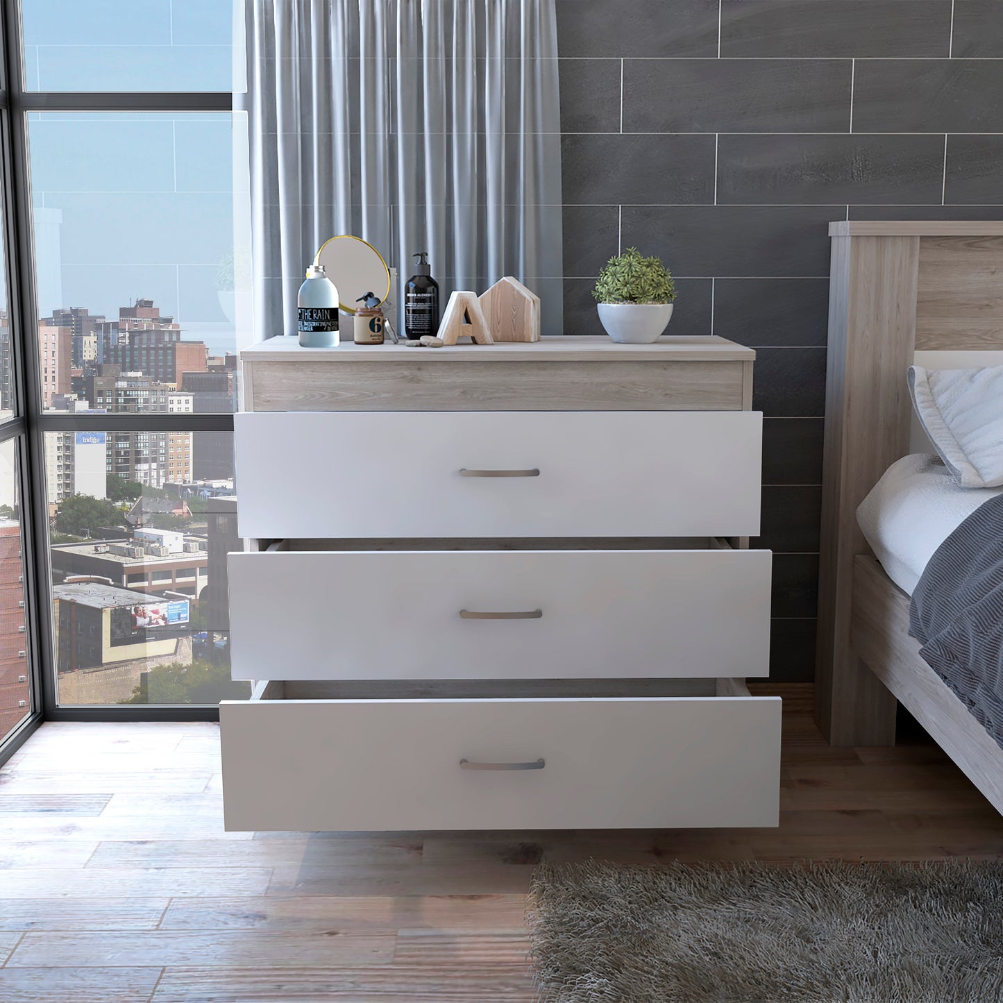 Bethage 3-Drawer Dresser White