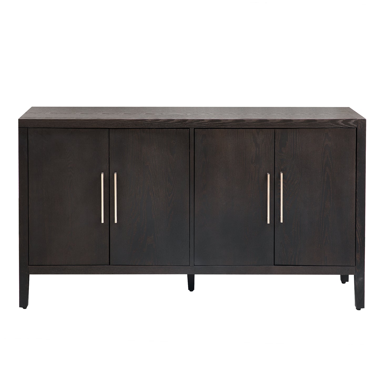 U-STYLE  Storage Cabinet Sideboard Wooden Cabinet with 4 Metal handles ,4 Shelves and 4 Doors for Hallway, Entryway, Living room