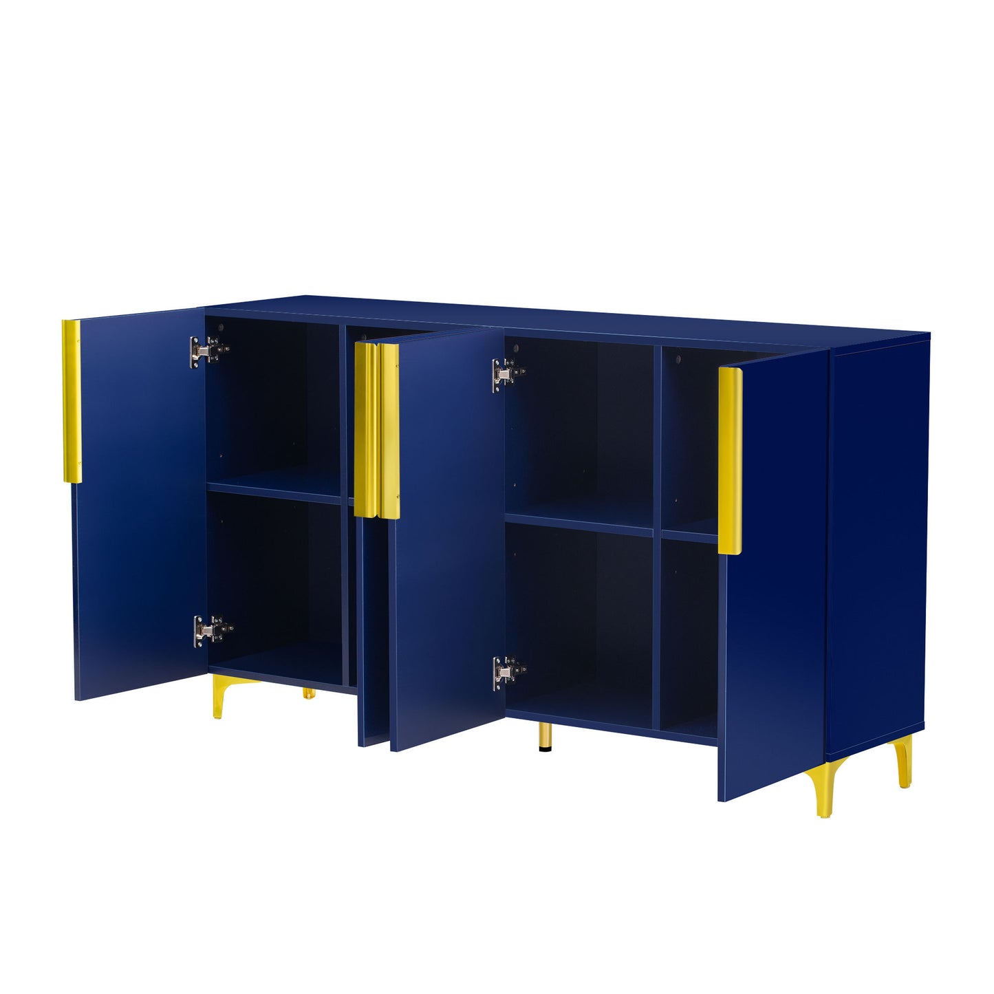 Chic Light Luxury Storage Cabinet with Glossy Finish - Versatile for Living Room and Study