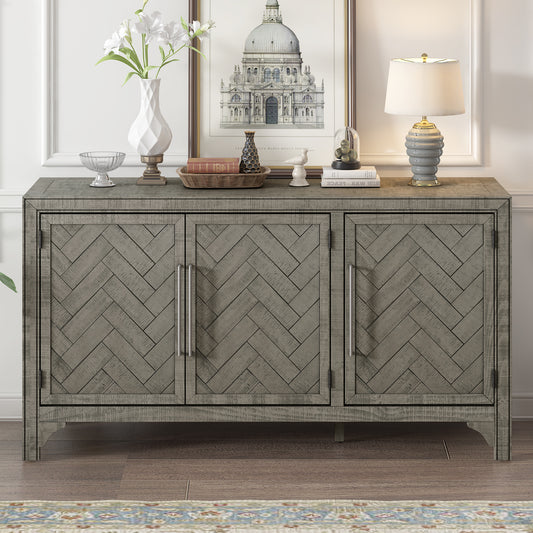 Modern Designed Sideboard Storage Cabinet with Adjustable Shelves - Ideal for Living Rooms and Entrances